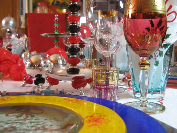 Festive Christmas table setting