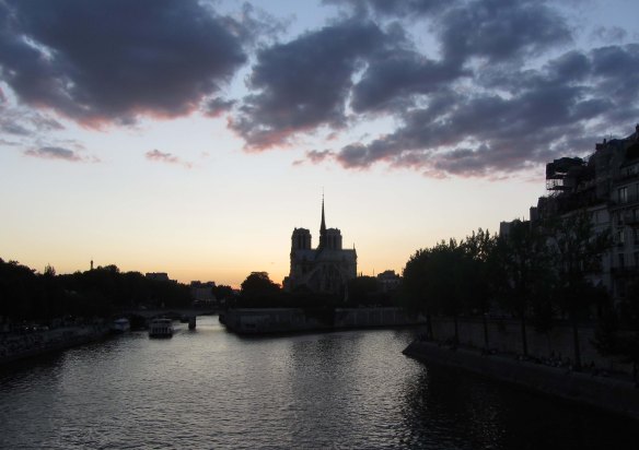 Notre Dame at twilight