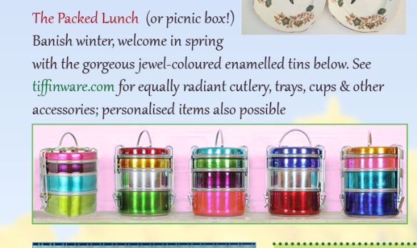Tiffin boxes, lunch, picnic hampers